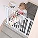 Cumbor 37.8. Auto Close Safety Baby Gate, Extra Tall Durable Dog Gate with Door, Easy Walk-Thru Child Gate for The House, Stairs, Doorways & Hallways. Includes 4 Wall Cups & (2) 2.75- Inch Extension