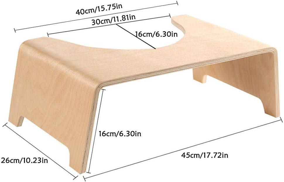 lingzhuo-shop Taburetes Inodoro Adulto Madera Niños Reposapiés Hogar