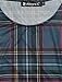Allegra K Women's Round Neck Sleeveless Plaids Mini A Line Dress XL Blue