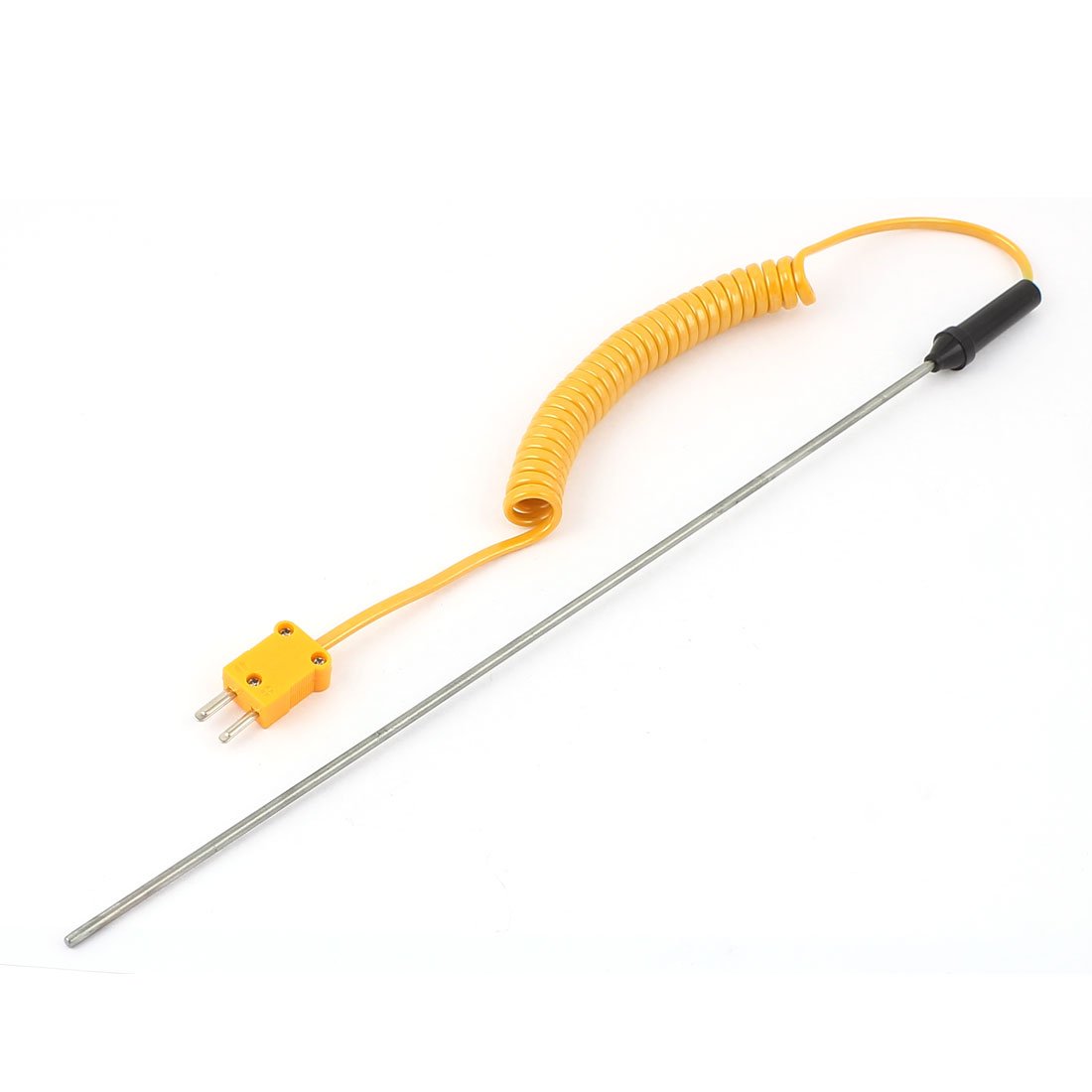 sourcingmap 0C-500C Coiled Cable K Type 285mm Measuring Thermocouple Probe Sensor