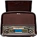 TechPlay TCP9560 BN High Power 20W Retro Wooden 3 Speed Bluetooth Turntable with CD Player, AM/FM Radio, USB  Recording & Playback with Remote Control – Walnut