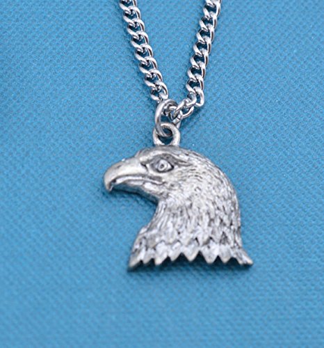 Amazoncom Eagle Charm Pendant In Silver Pewter On A