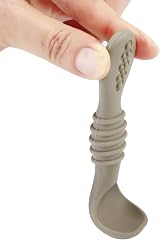PandaEar Silicone Baby Spoons Self Feeding 4 6 Months 6 Pack Beige view 7