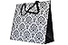 ReBagMe Extra Large Very Strong Reusable Grocery Bag - Laminated Recycled Shopper Tote - Very Large Gift Bag - Great Waterproof Beach Bag (19x17x8 Inches, Damask)