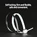 Cable Ties, Aival Self-locking Zip Ties, Premium Heavy Duty Nylon Cable Zip Ties, Strong Cable Ties Zip Ties 6 Inch Long, Heat & UV Resistant Plastic Cable Wire Ties Black & White 200 PCS