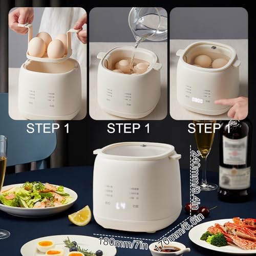 Smart Egg Cooker, Rapid Egg Cooker Mini Egg Cooker for Steamed, Hard