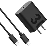 Motorola TurboPower 30 Charger with 1m USB-C to USB-C Cable | For Moto G 2025/2026, Moto G Power 2024/2025/2026, G Stylus 5G 2024, Motorola Razr+ 2023/2024, Razr 2023/2024/2025/2026