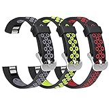 SKYLET Compatible with Fitbit Alta Alta HR Ace Bands, 3 Pack Soft Sport Bands Breathable Replacement Kids with Secure Metal Clasp Fitness Men Women Small Large (No Tracker)