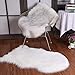 Softlife Fluffy Faux Sheepskin Fur Rug 2' x 3' Shaggy Area Rugs for Girls Room Bedroom Living Room Chair Sofa Decor Carpet, White