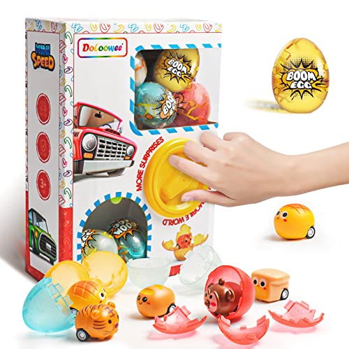 Doloowee Toddler Easter Egg Toy, Easter Egg Game Machine with 12 Mini