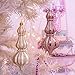 Valery Madelyn 52ct Elegant Shatterproof Christmas Ball Ornaments Decoration Peach Gold, Themed with Tree Skirt(Not Included)