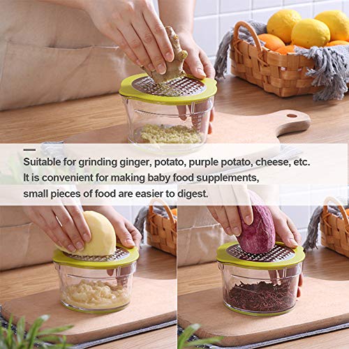 CONBOLA Lemon Squeezer Citrus Orange Manual Juicer, 4 in 1 Multifunctional Space Saving Kitchen Juicer with Cheese Ginger Garlic Grater, Multi-Size Reamers