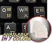 Korean Keyboard Sticker with Yellow Lettering ON Transparent Background for Desktop, Laptop and Notebook
