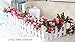 Lannu 2 Pack Artificial Rose Vine Flowers Fake Garland Ivy Flowers Silk Hanging Garland Plants for Home Wedding Party Decorations, (Red & Pink)