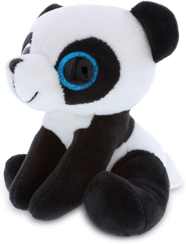 DolliBu Sparkling Big  Eye   Panda  Wild Stuffed Animal Soft Plush Collection, Storytime Buddy,  Panda  Bear Animal Toy Plush Figure, Peekaboo Critters - Small  Panda