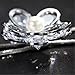Z-Jeris Women Crystal Flower Pearl Pendant Long Chain Tassel Necklace (Silver)