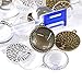 Swpeet 40Pcs Round Tree Bezel Pendant Trays Kit, 20Pcs Round Tree Bezel Pendant Trays with 20Pcs Glass Cabochon Clear Dome for Photo Pendant Craft Jewelry Making
