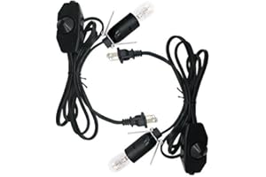 Haraqi Himalayan Salt Lamp Cord with Dimmer Switch,Original Replacement Cord and 25 Watt Bulbs for Salt Rock Lamp,UL Listed C