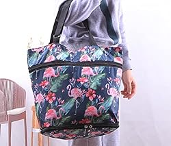 Upgrade Shopping Bag with Wheels Portable Trolley