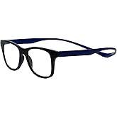 Magz Chelsea Classic Square Reading Glasses Men/Women Readers Neck Hanging Magnetic Snap It Rear Connecting Frame
