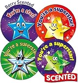 Primary Teaching Services 450 Mixed Scented Motivational Stickers 37mm Pack view 7