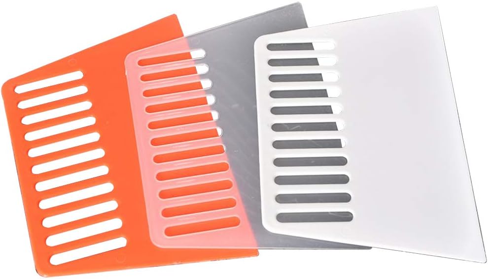 (3-Pack) Griver 7-inch Wallcovering Smoothing Tool,Wallpaper Smoother Scraper,Flexible Plastic (3-Pack/Transparent Color)