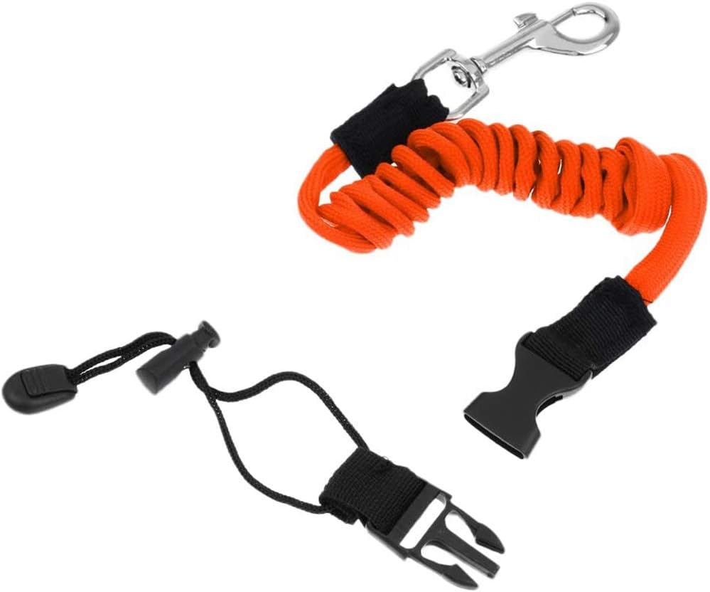 POFET 2pcs 140cm/55inch Kayak Paddle Leash Fishing Rod Coiled Cord Holder Kayaking Canoeing Boating Surfing Accessories - Image 4