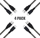NewVan Tech 4 PCS Micro USB Charger Cable, USB Lightning Charge Data Power Cable for Samsung Nexus, Motorola, Htc, Other Android & Windows Smartphones / Tablets