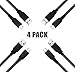 NewVan Tech 4 PCS Micro USB Charger Cable, USB Lightning Charge Data Power Cable for Samsung Nexus, Motorola, Htc, Other Android & Windows Smartphones / Tablets