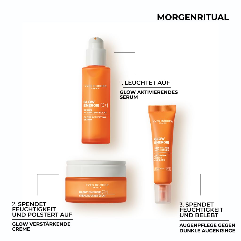 Yves Rocher Glow Énergie [C+] Glow Aktivierendes Serum – Strahlkraft-Boost - Für mehr Strahlkraft und geglättete Haut – Antioxidativer Schutz - Alle Hauttypen – Mit Vitamin C & Kapuzinerkresse – 30 ml 5