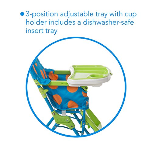 Cosco Simple Fold Deluxe High Chair with 3Position Tray (Monster Syd