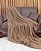 Utopia Bedding Fleece Blanket Queen Size Tan Soft Warm Bed Blanket Plush Blanket Microfiber