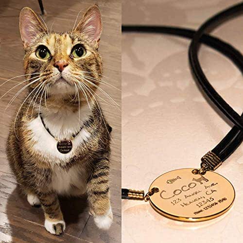 Cat Personalized Pet ID Tag for Cat Collars Engraved