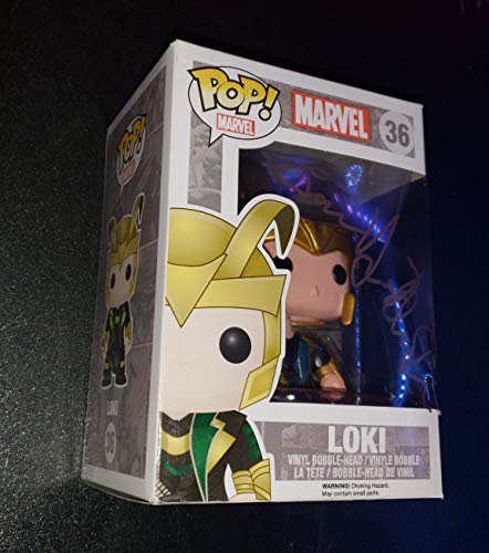 2 HIDDLESTON+Autographed+Signed+Figure+MARVEL