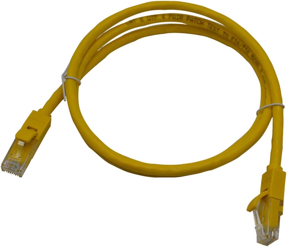 SIUONI CAT6 Ethernet Cable LAN RJ45 Network Patch Internet Cable Connectors for Router/PC/Laptop& More -2 Pack (16 Feet (5m), Yellow)