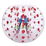 ANCHEER Inflatable Bumper Bubble Soccer Ball Dia 4FT (1.2m) Human Knocker Body Zorb Ball (Red Dot)