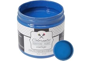 Colorantic | SUMMER STORM Chalk Paint Based for Furniture DIY - Multi-Surface Craft Paint | ROYAL BLUE Home Decor Painting (8 oz, Summer Storm)