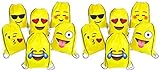 Emoji Gift Bags for Kids - Drawstring Backpack (12-Pack) - Cute, Fun Emoji Party Supplies and Favors - Tough Nylon, Washable, Long-Lasting Material - 16 X 13 Inches by LiveEco