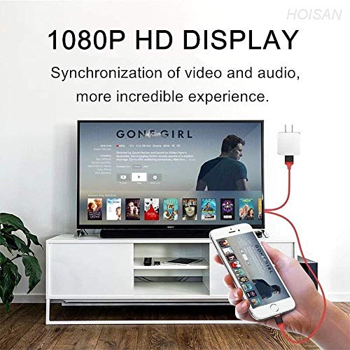 Compatible with iPhone to HDMI Adapter Cable, Autokcan Phone to TV Cable,HDMI Digital AV Adapter 1080P HDTV Cord Converter for iPhone Xs Max XR X 8 7 6 Plus iPad Pro Air Mini iPod (Black)