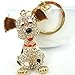 ZJKJ Crystal Dog Keychain Rhinestone Purse Bag Charm Pendant Keyring Gift for Girl Woman Lady