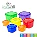 Portion Control Containers 7 Pieces Multi-Colored with BONUS GUIDE Planner & Recipes eBook - Comparable to 21 Day Fix - Diet & Weight Loss - Premium Quality