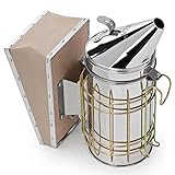 Honey Keeper Bee Hive Smoker Stainless Steel with Heat Shield Beekeeping Equipment