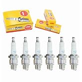 6 pc NGK Standard Spark Plugs for Chevrolet Corvair 1960-69 | 2.3L 2.4L 2.7L H6, Dependable nickel electrodes for cars, marine, and small engines. 20,000-30,000 mile reliable ignition.