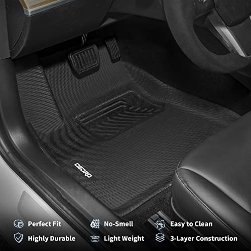 OEDRO Floor Mats HD Fits for Tesla Model Y 2020 2021 2022, AllWeather