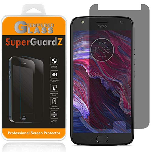 Motorola Moto X4 Tempered Glass Screen Protector [Privacy Anti-Spy], SuperGuardZ, 9H Anti-Scratch, 2.5D Round Edge, Anti-Bubble [Lifetime Replacements]