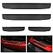 BOXATDOOR for 2018 2019 Jeep Wrangler JL 4 Door Sill Scuff Plate Entry Guard Honeycomb Door Sills Step Protector Stickers Trim Interior for JL