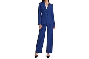 Casly Lamiit 2 Piece Outfits for Women Business Casual Single Button Blazer Jacket and Wide Leg Pants Matching Suit Sets