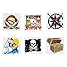 Pirate Party Supplies and Pirate Favor Toy Bundle. 241 Piece Complete Kit Featuring Pirate Themed Inflatable Swords, Tattoos, Mustaches, Eye Patches, Telescopes, Hats, and Fun Pirate Fact Card!