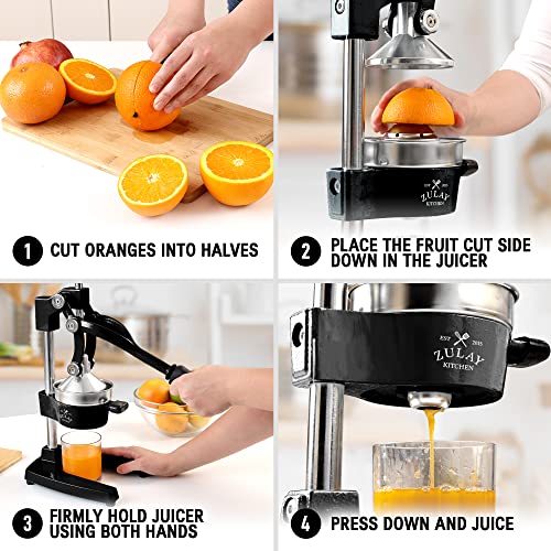 Zulay Professional Citrus Complete Set Manual Citrus Press and Orange