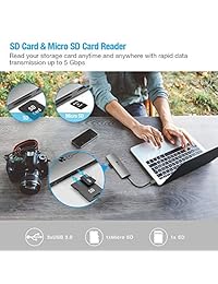 USB C Hub,9 in 1 Multiport USB-C Adapter 3.1 with Type C Charging Port, 3.5mm Audio, 4K HDMI, SD TF Card Reader, 3 USB 3.0 Ports, 1000M Ethernet Port for MacBook Pro, Chromebook More